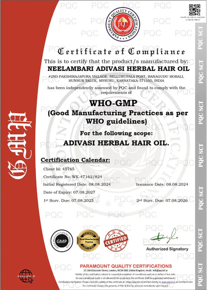 Neelambari Adivasi Herbal Hair Oil