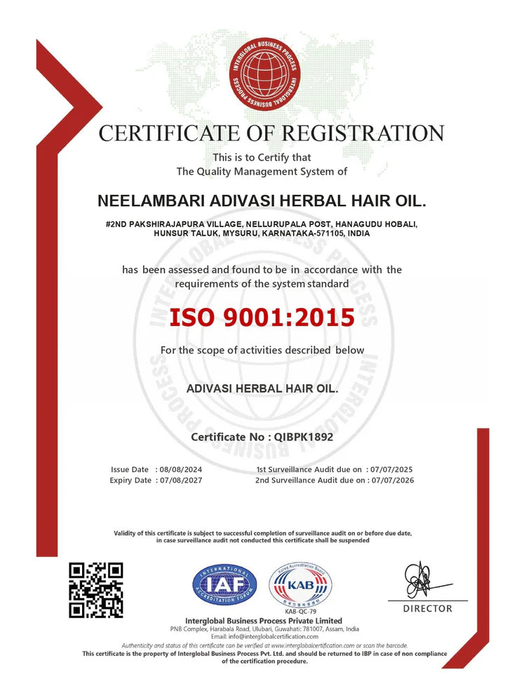 Neelambari Adivasi Herbal Hair Oil